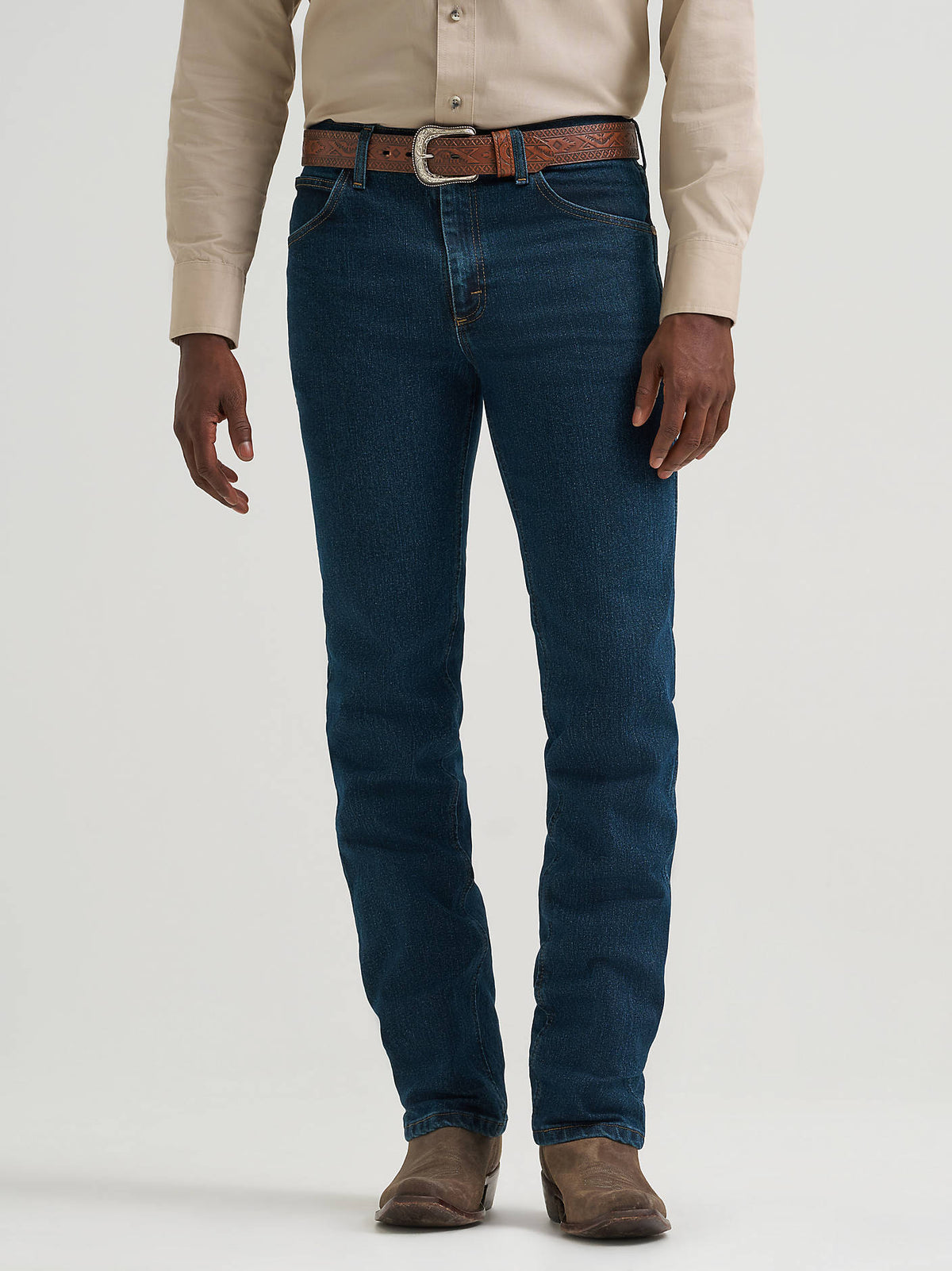 Wrangler Advanced Comfort Cowboy Cut Slim Fit Jeans in Dark Tint