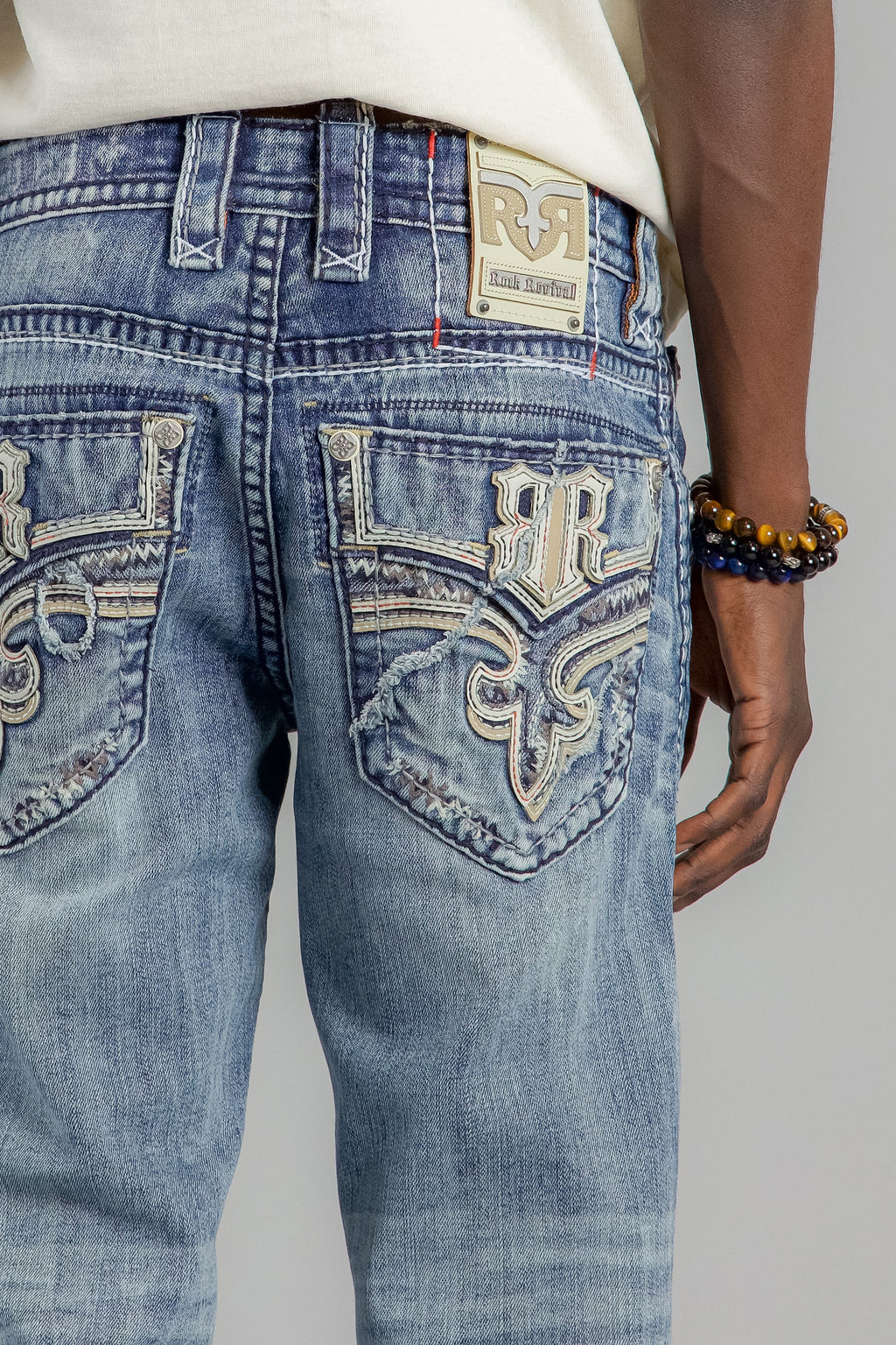Rock Revival Richie Straight Jeans – Light Blue