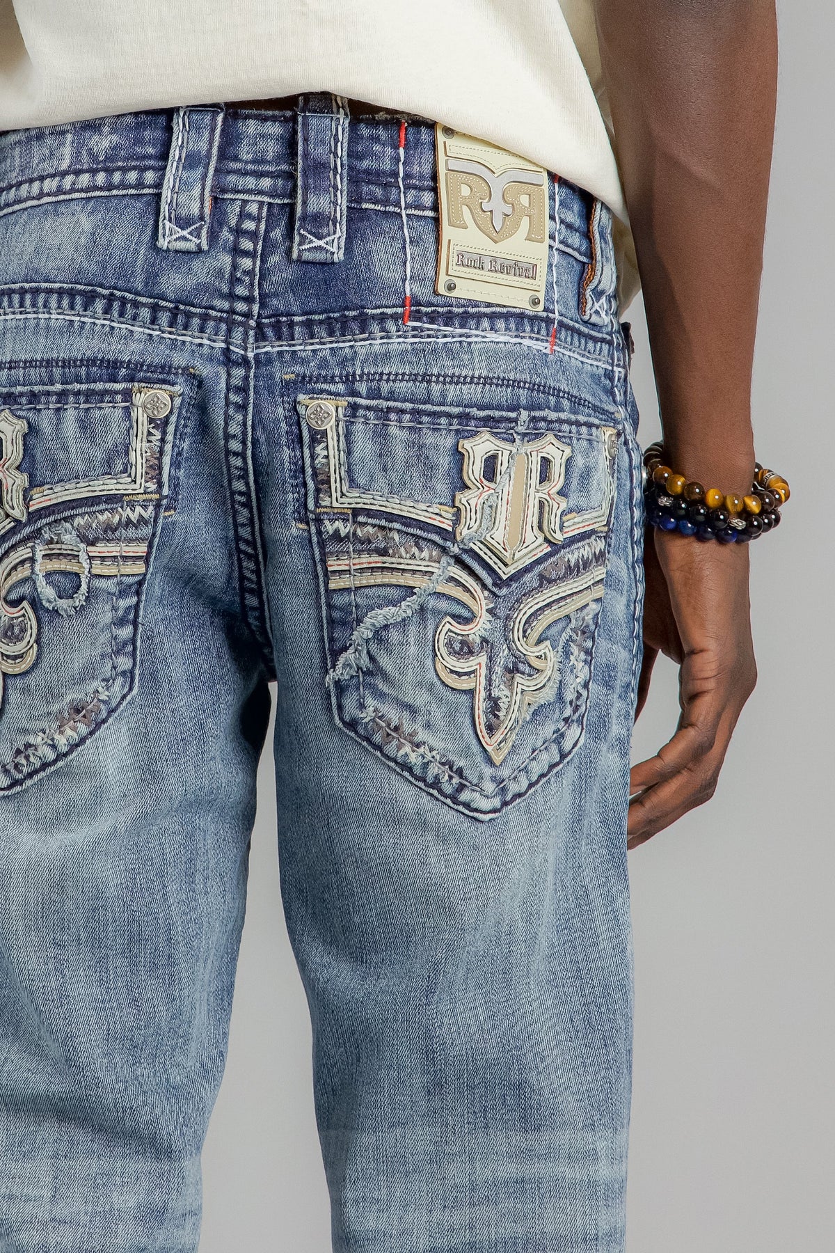 Rock Revival Richie Straight Jeans – Light Blue