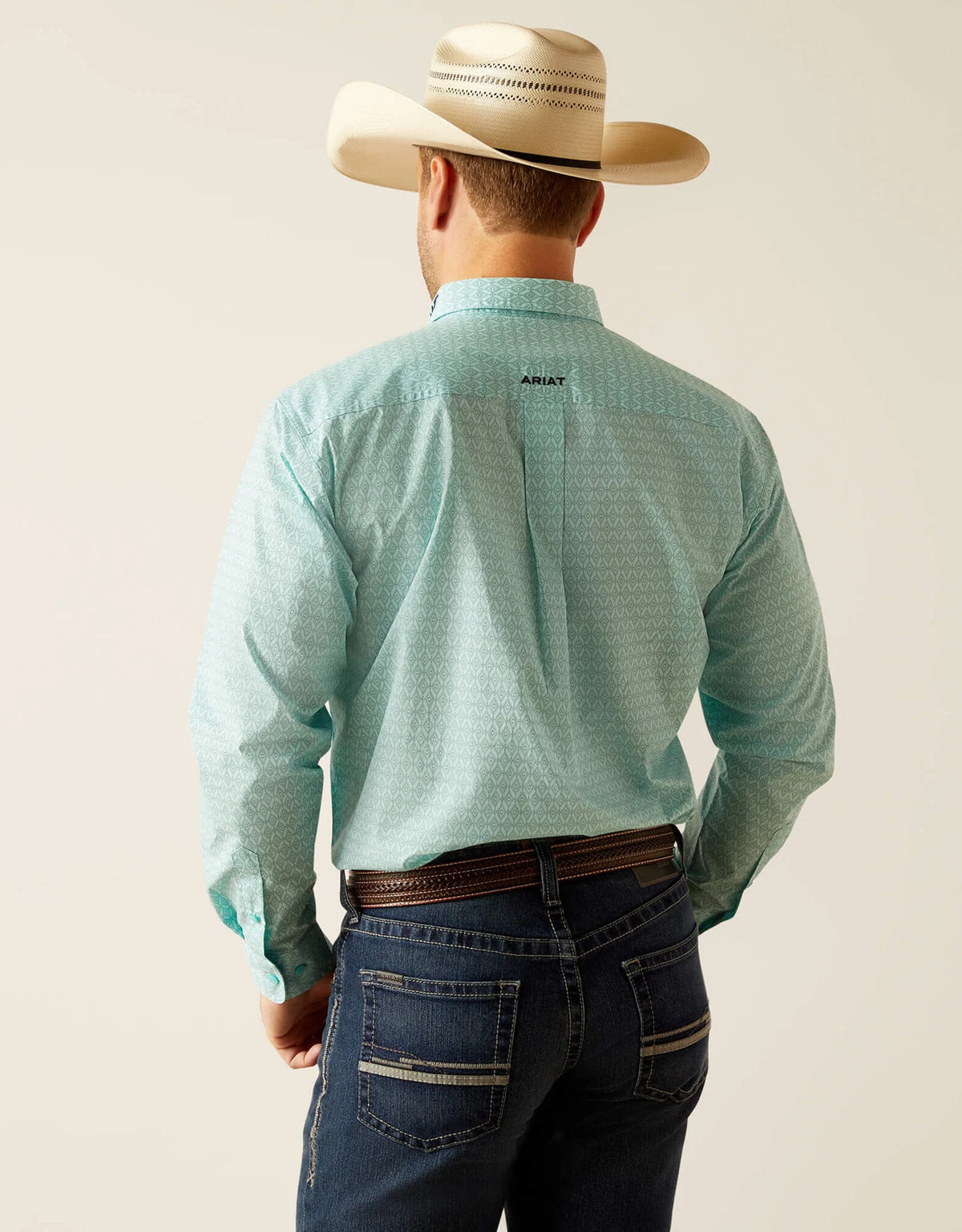 Ariat Team Gian Long Sleeve Shirt – Light Aqua