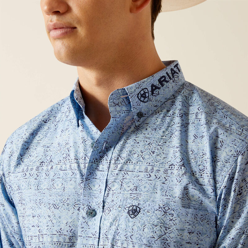 Ariat Team Vaughn Fitted Long Sleeve Shirt – Blue