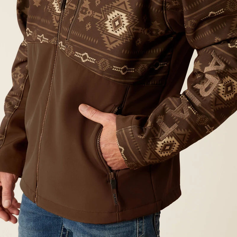 Ariat Logan Softshell Jacket – Bangan Bark Southwest Print