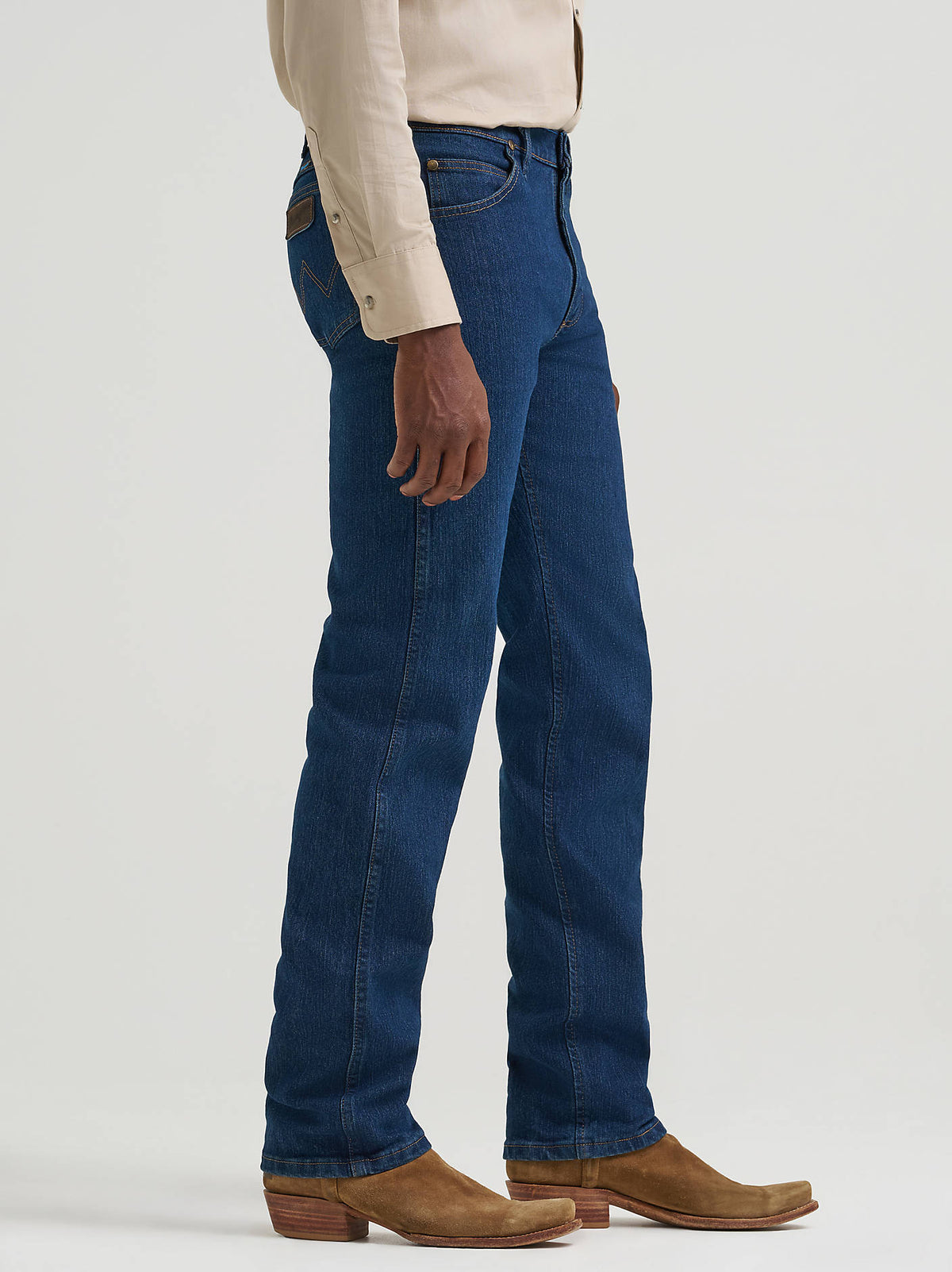Wrangler Advanced Comfort Wicking Cowboy Cut Regular Fit Jeans in Midnight Rinse