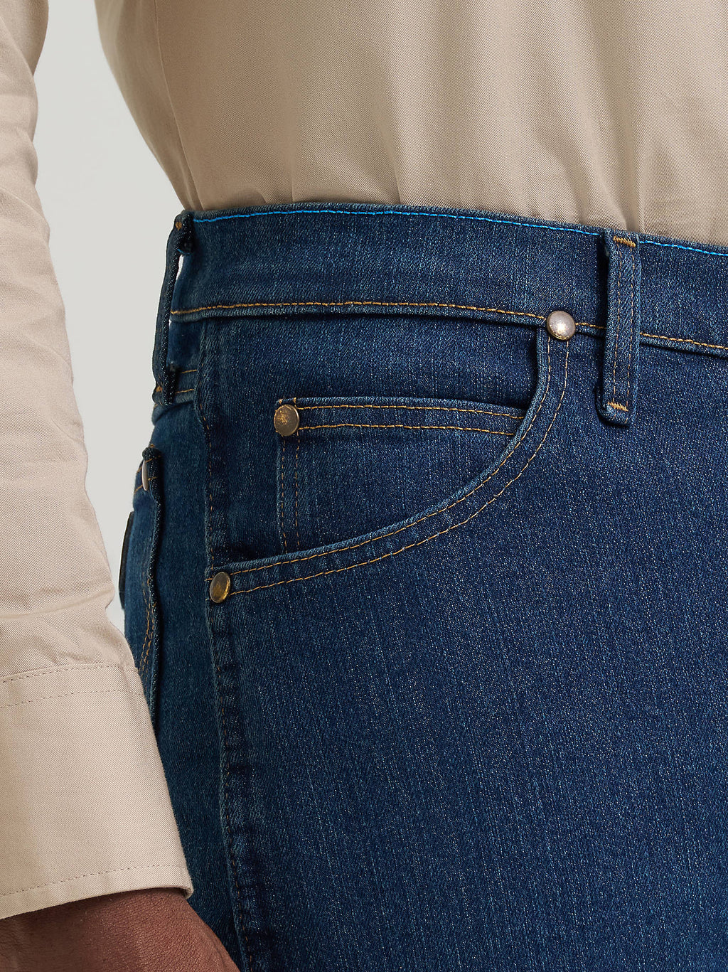 Wrangler Advanced Comfort Wicking Cowboy Cut Regular Fit Jeans in Midnight Rinse