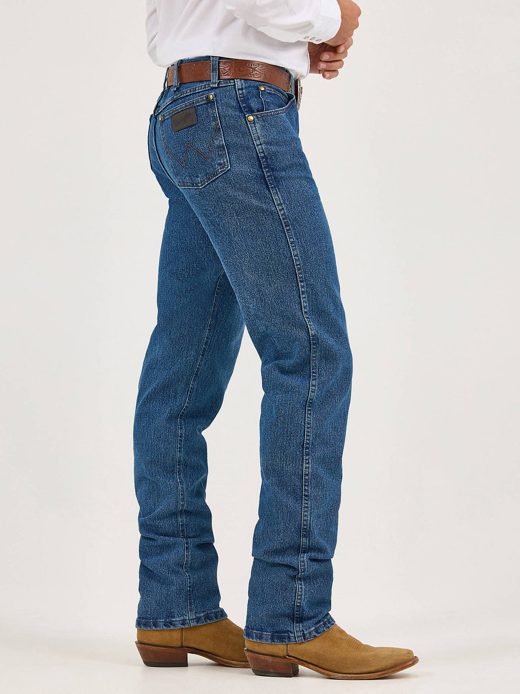 Wrangler Advanced Comfort Wicking Cowboy Cut Regular Fit Jeans in Vintage Stone