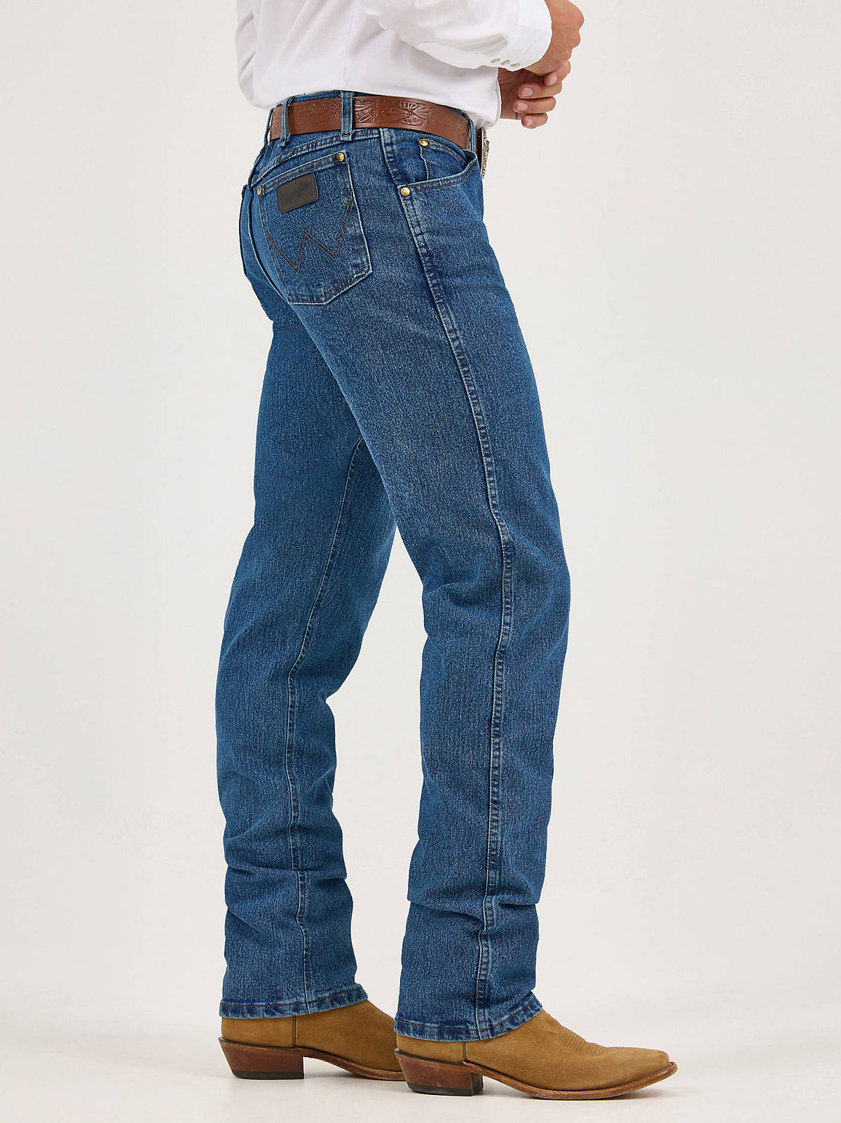 Wrangler Advanced Comfort Wicking Cowboy Cut Regular Fit Jeans in Vintage Stone