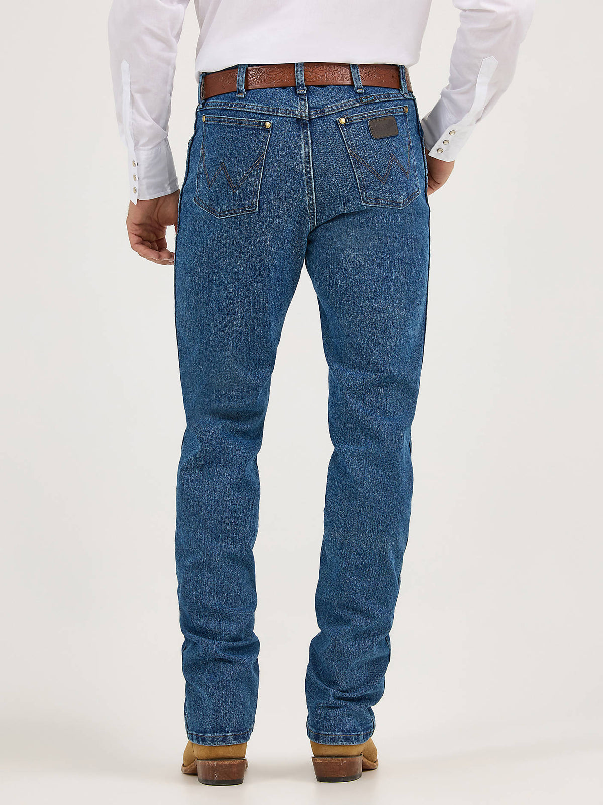 Wrangler Advanced Comfort Wicking Cowboy Cut Regular Fit Jeans in Vintage Stone