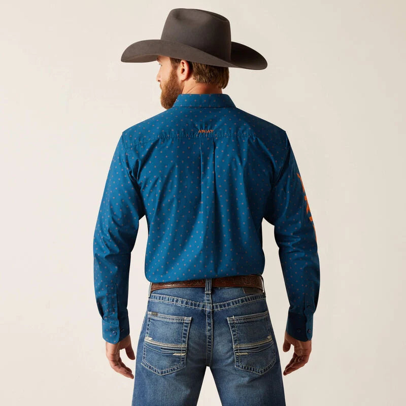Ariat Team Clarence Fitted Long Sleeve Shirt – True Blue