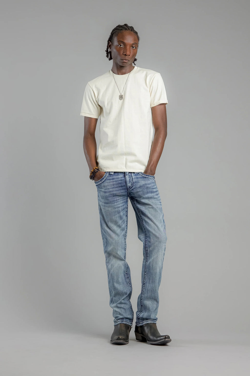 Rock Revival Richie Straight Jeans – Light Blue