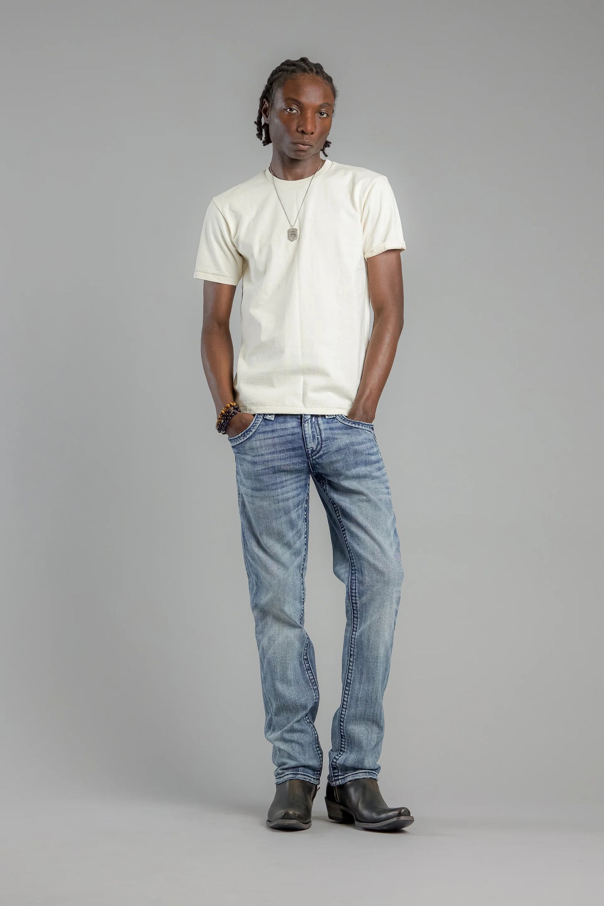 Rock Revival Richie Straight Jeans – Light Blue