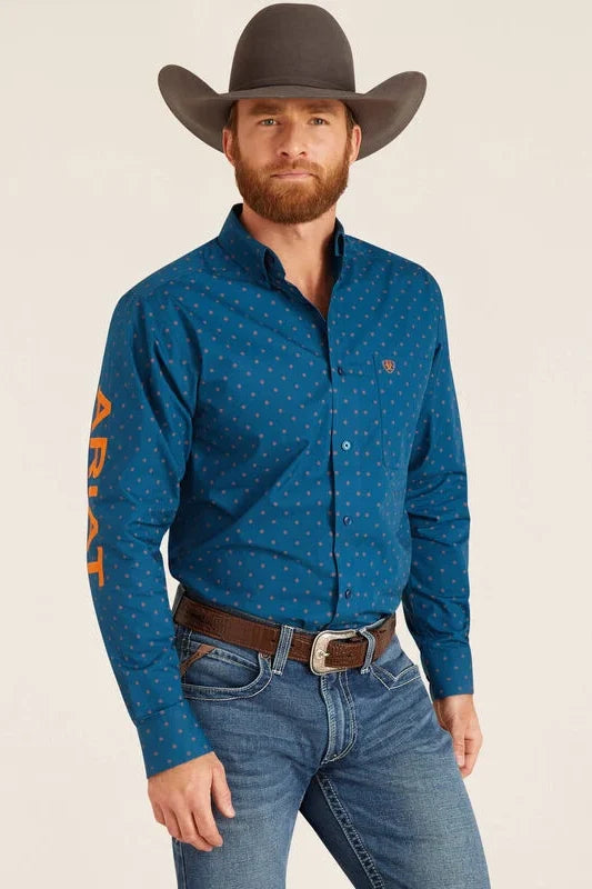 Ariat Team Clarence Fitted Long Sleeve Shirt – True Blue