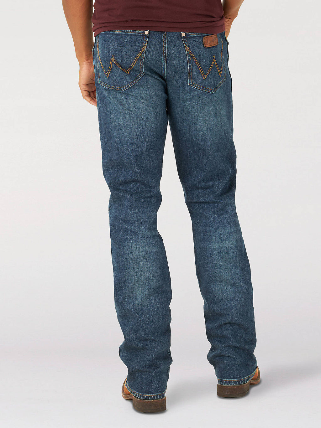 Wrangler Retro Slim Fit Bootcut Jeans in Medium Wash