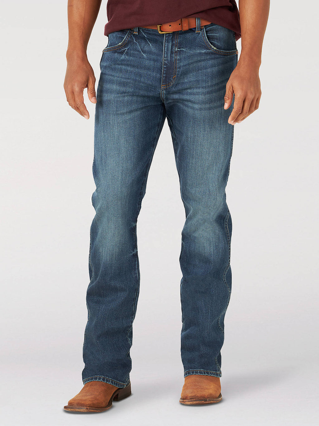 Wrangler Retro Slim Fit Bootcut Jeans in Medium Wash