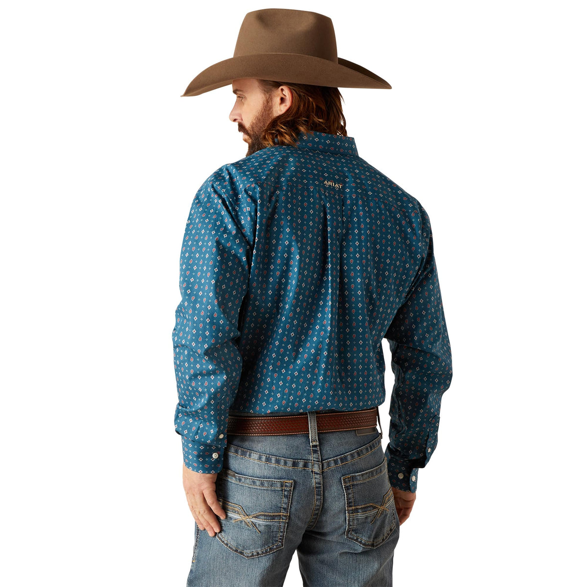 Ariat Wrinkle Free Garrick Classic Fit Shirt in Indochine Blue