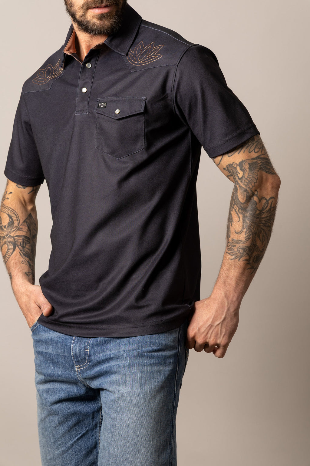 Kimes Ranch Bowman Polo – Black