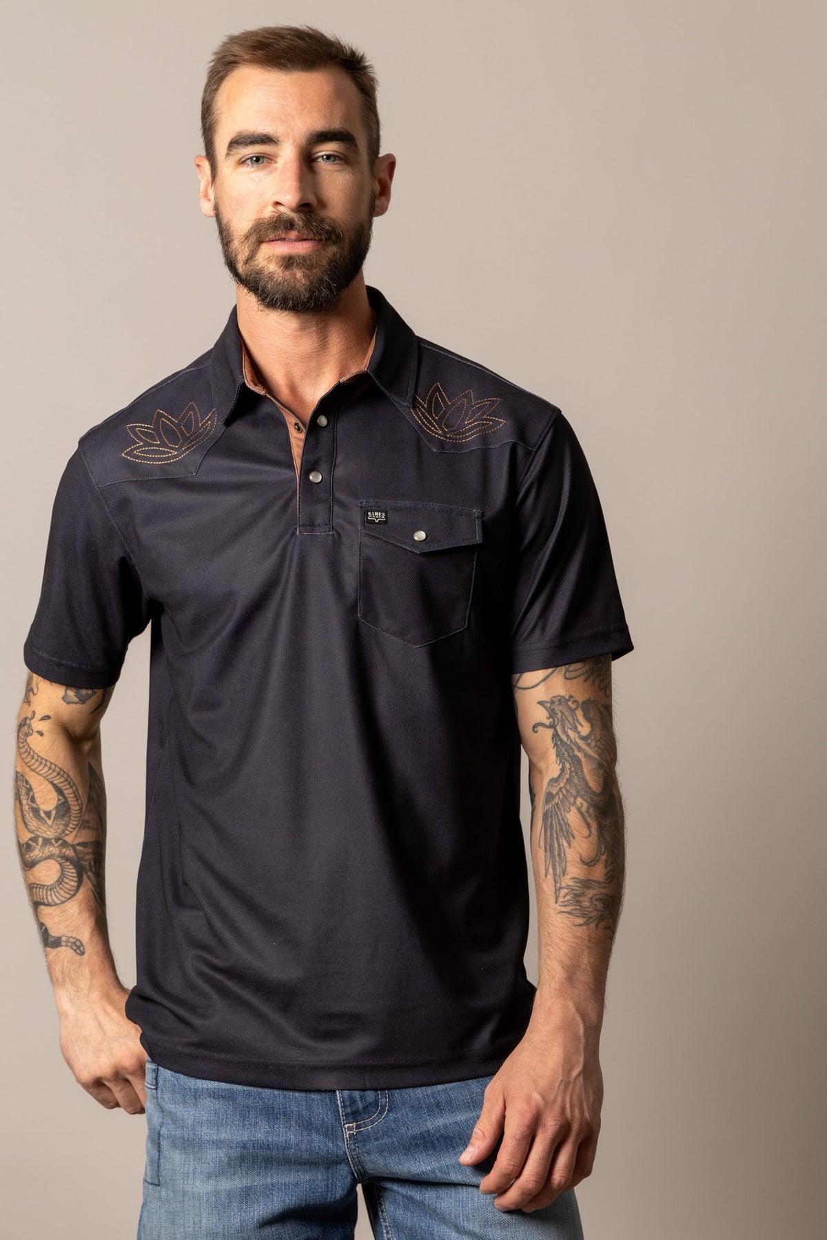 Kimes Ranch Bowman Polo – Black