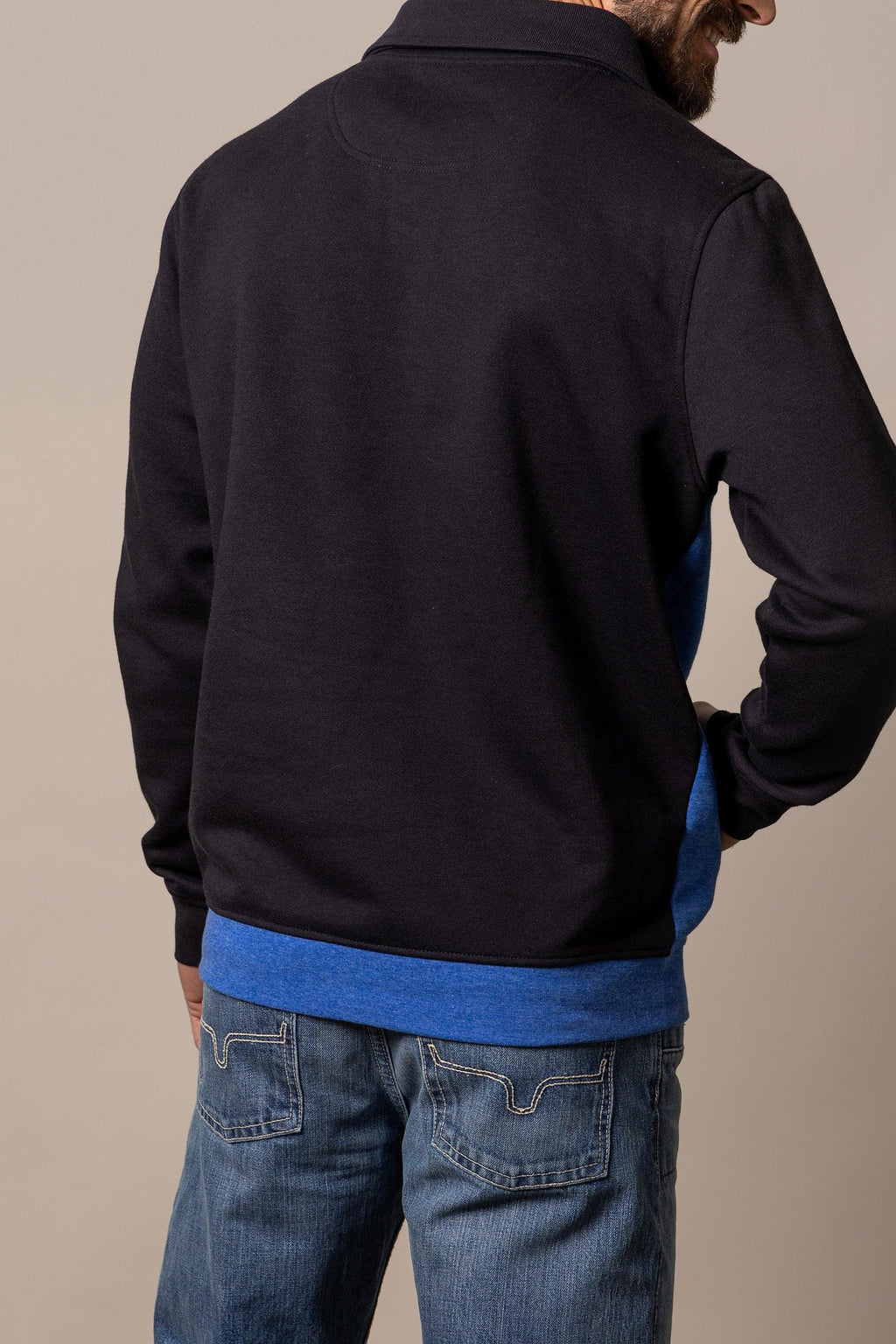 Kimes Ranch Diamond Head Quarter Zip – Black and Blue