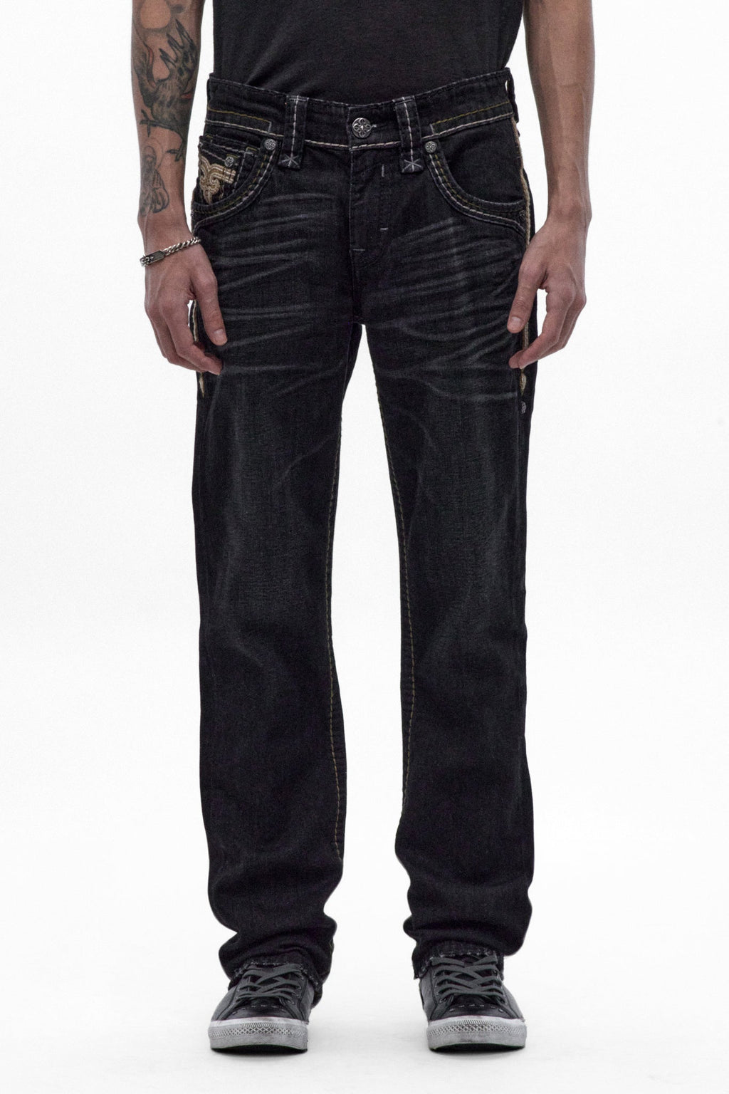 Rock Revival Eban Straight Jeans – Black