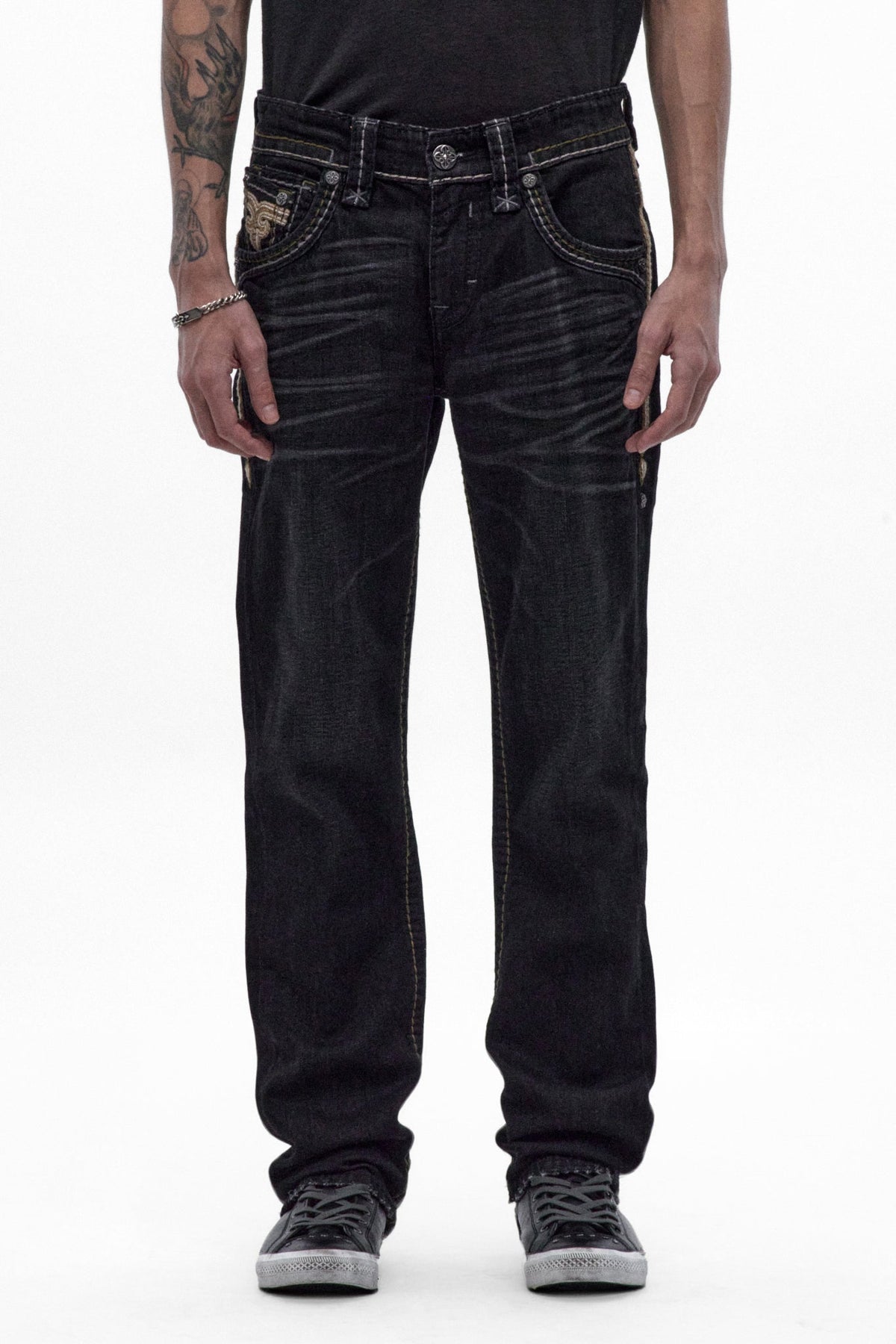 Rock Revival Eban Straight Jeans – Black