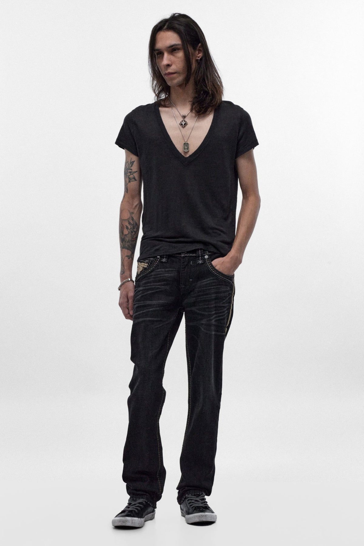 Rock Revival Eban Straight Jeans – Black