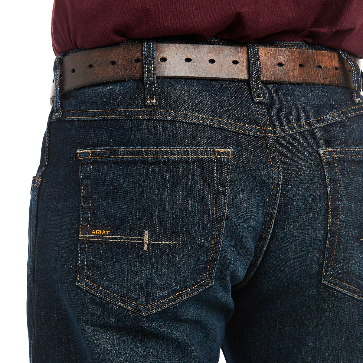 Ariat Rebar M5 Straight DuraStretch Edge Stackable Straight Leg Jeans – Blackstone, pocket