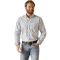 Ariat Kobe Fitted Shirt in White Sand, front
