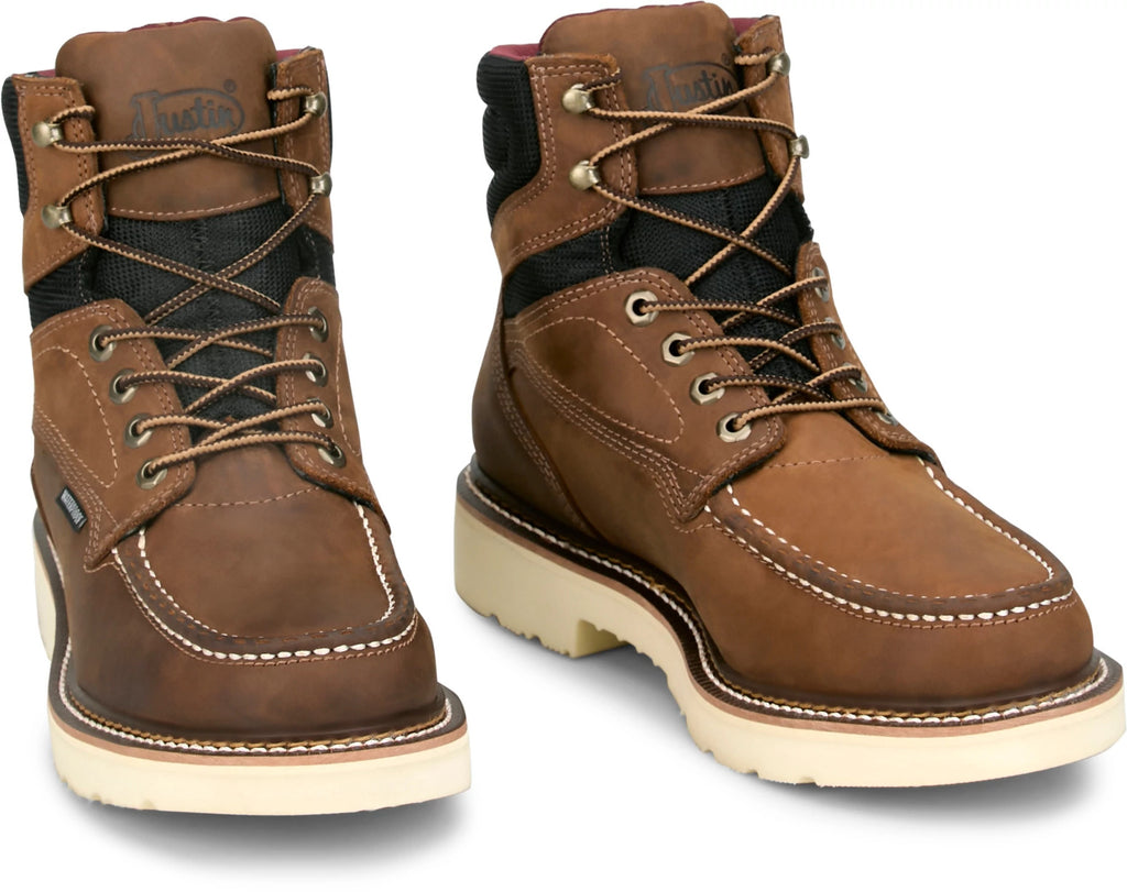Justin Bristol Brown Cowhide work boot - main
