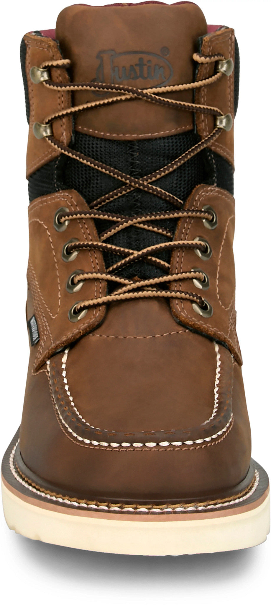 Justin Bristol Brown Cowhide work boot - front