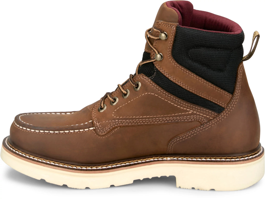 Justin Bristol Brown Cowhide work boot - reverse side