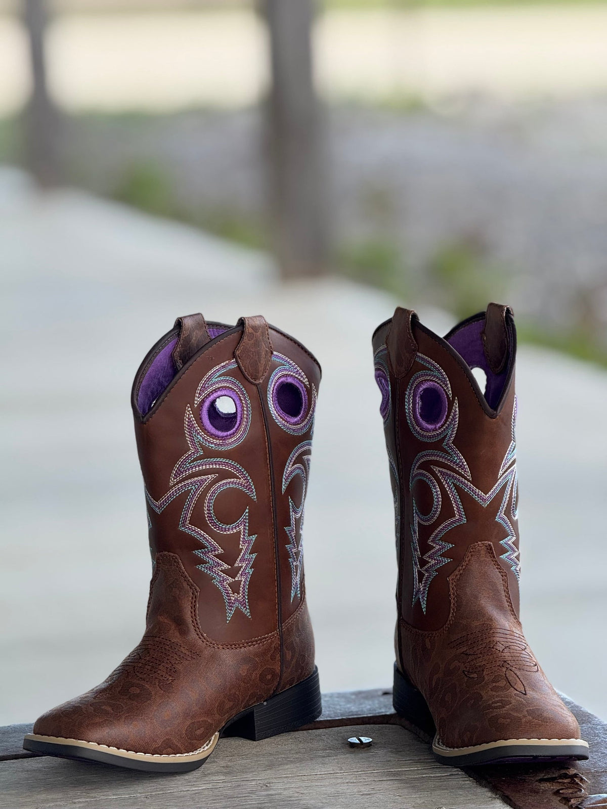Twister Dottie Kids Western Boot in Tan/Brown