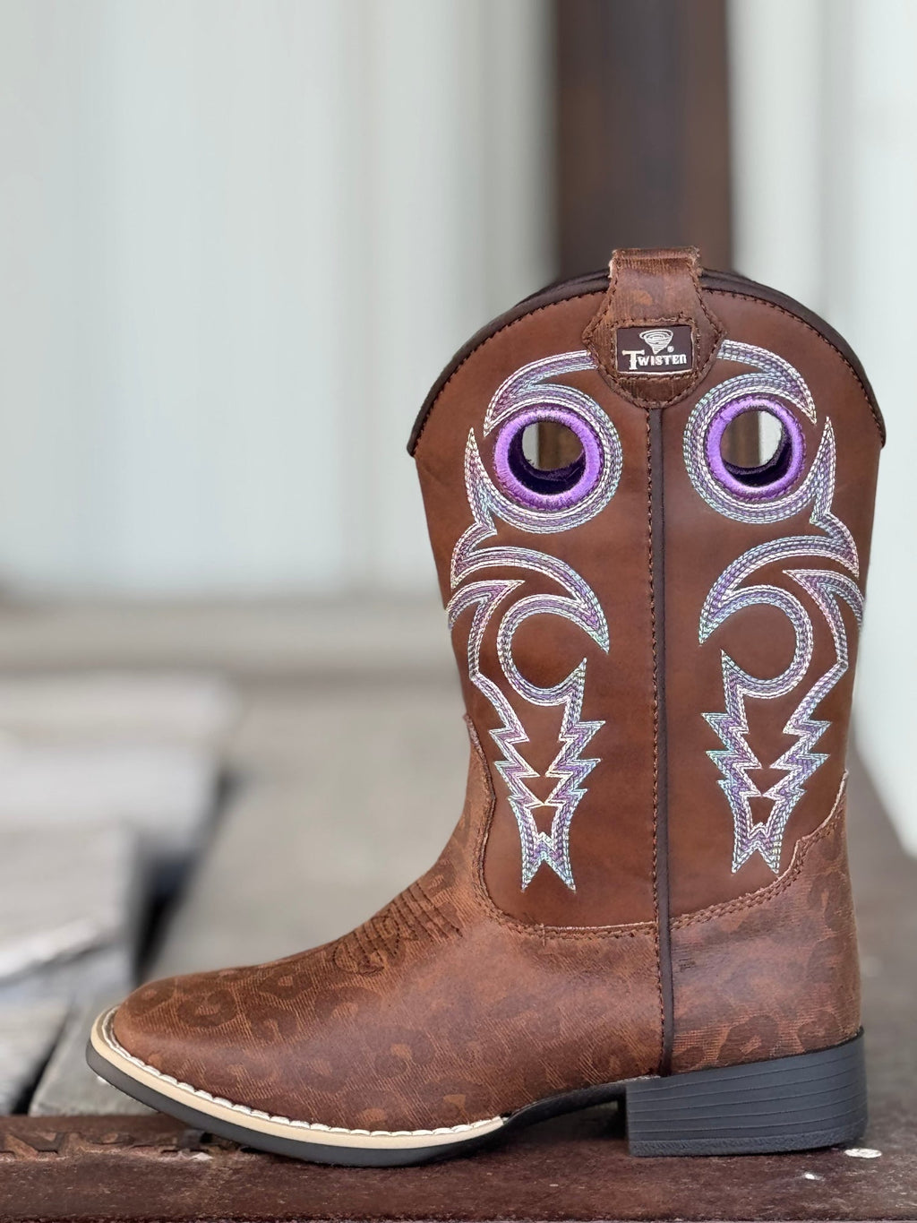 Twister Dottie Kids Western Boot in Tan/Brown