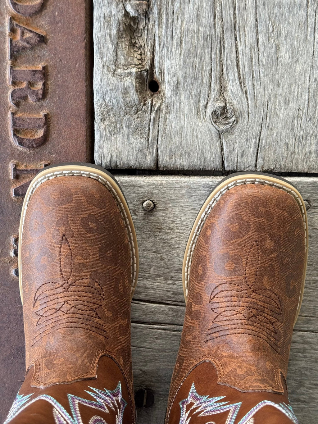 Twister Dottie Kids Western Boot in Tan/Brown