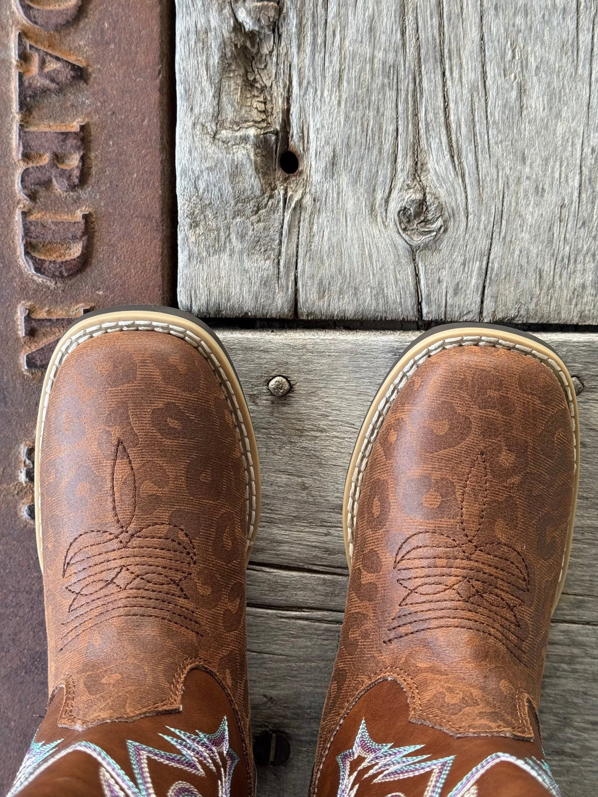 Twister Dottie Kids Western Boot in Tan/Brown
