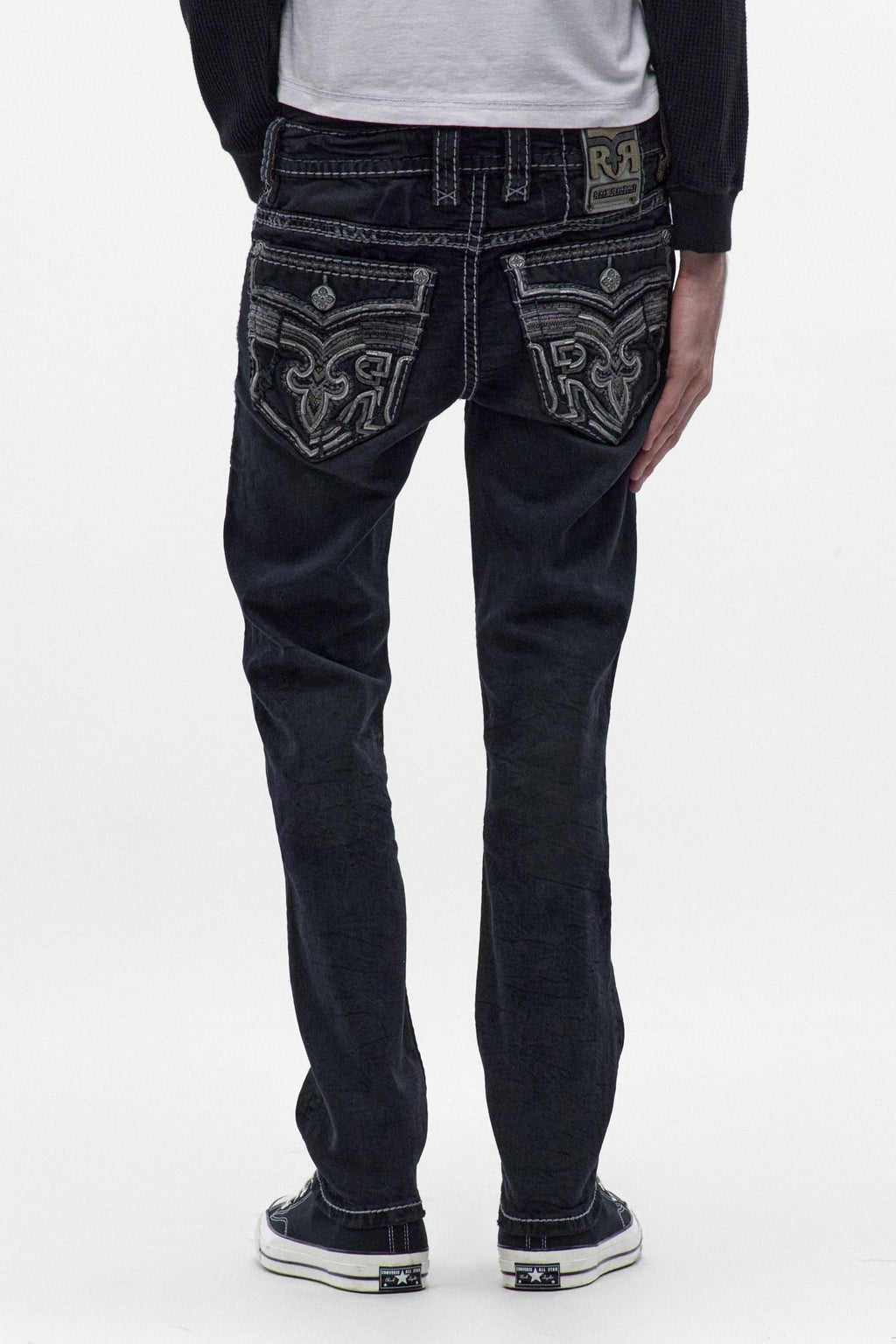 Rock Revival Joe Alt Straight Jeans – Overdyed Charcoal