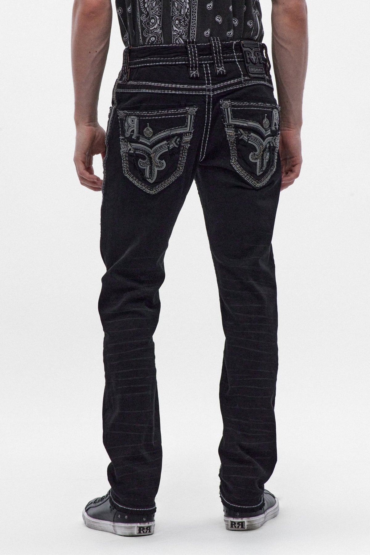 Rock Revival Kelley Alt Straight Jeans – Black Overdye