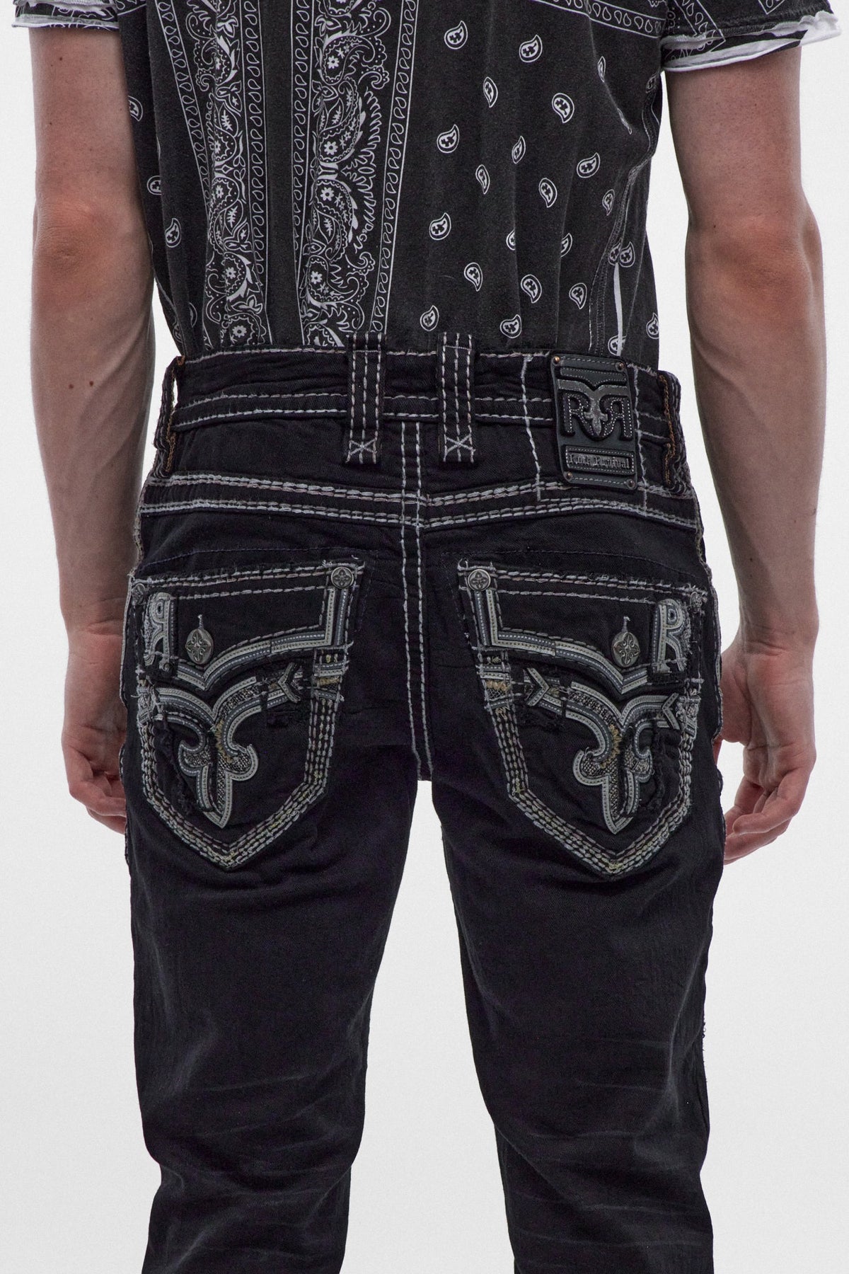 Rock Revival Kelley Alt Straight Jeans – Black Overdye