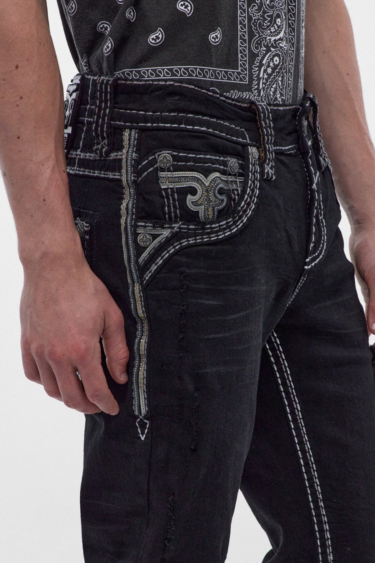 Rock Revival Kelley Alt Straight Jeans – Black Overdye