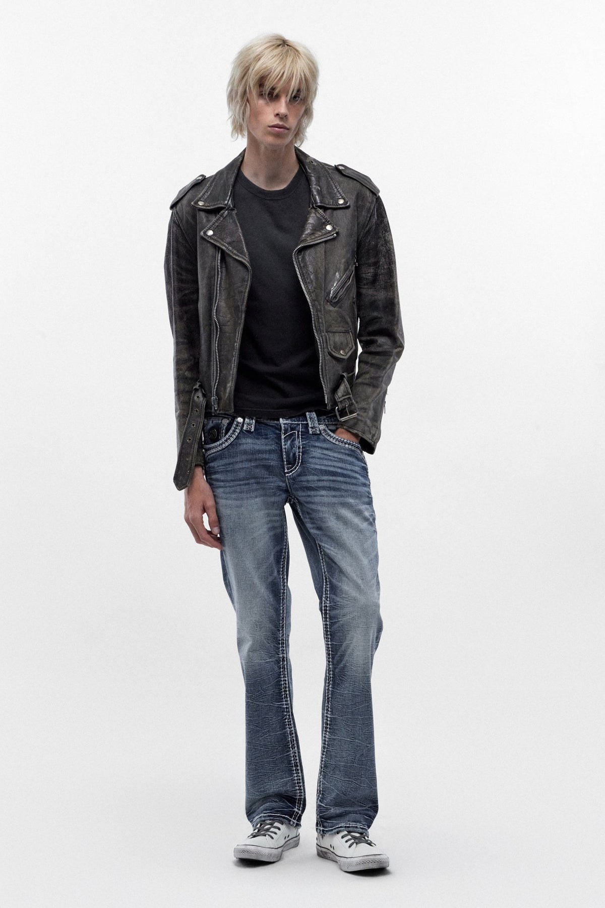 Rock Revival Matteo Bootcut Jeans – Medium Blue