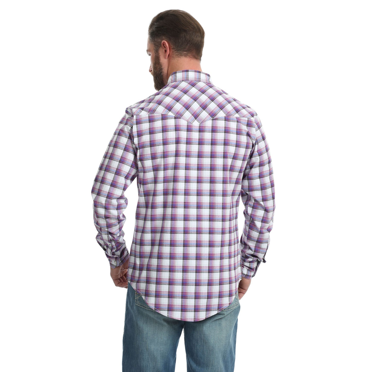 Wrangler 20X Competition Long Sleeve Shirt in Red Plaid