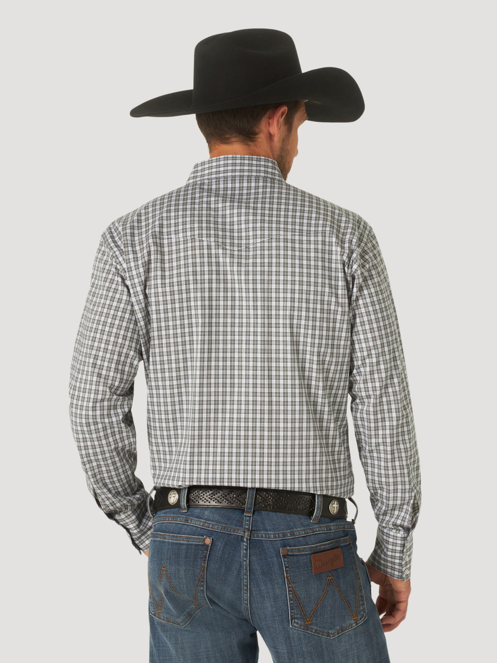 Wrangler Wrinkle Resist Shirt in Black Check