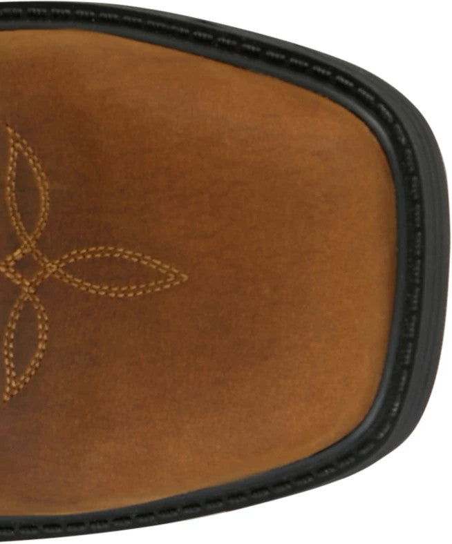 Justin Taskmaker Brown Water Buffalo work boot - top