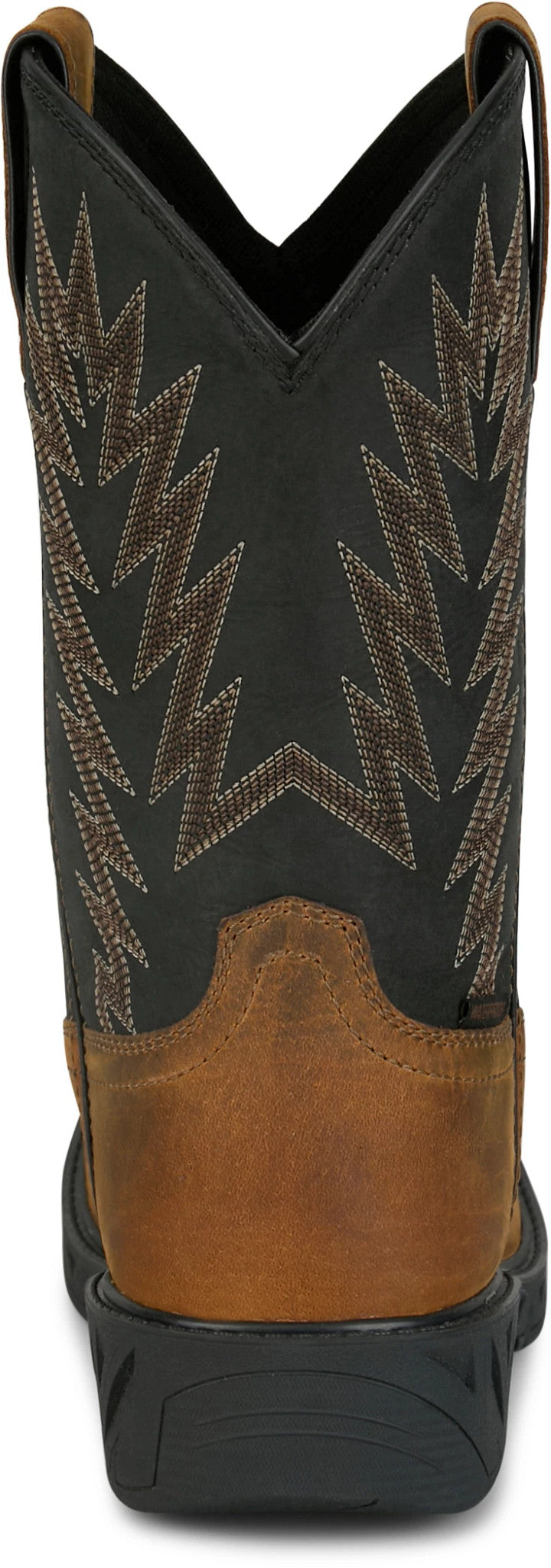Justin Taskmaker Brown Water Buffalo work boot - back