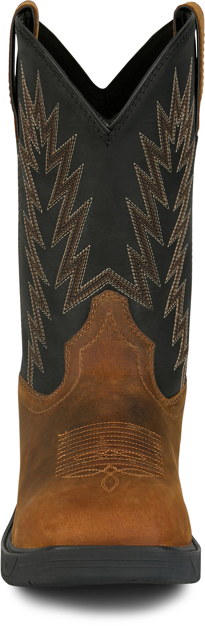 Justin Taskmaker Brown Water Buffalo work boot - front