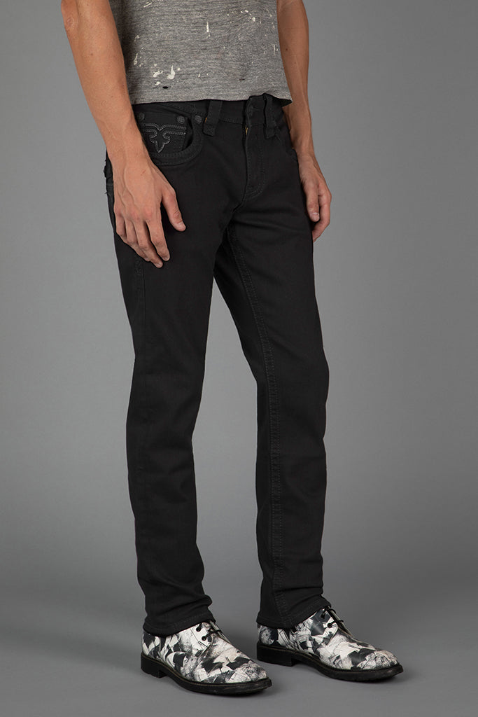 Rock Revival Arther Alt Straight Jeans – Black, side view