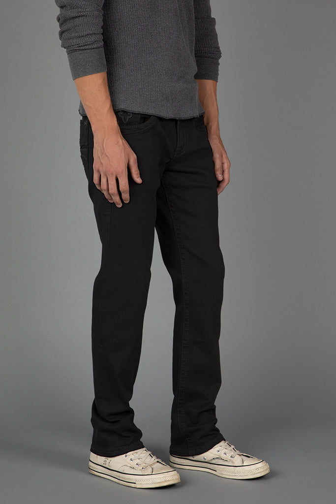 Rock Revival Arther Straight Jeans – Black on Black, side view