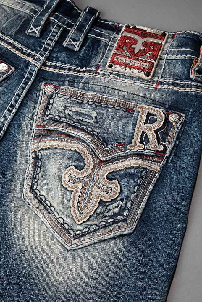 Rock Revival Jakub Straight Jeans – Medium Wash, pocket view