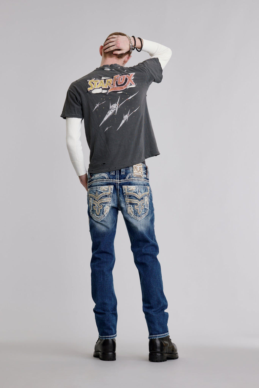 Rock Revival Jerret Straight Jeans in Medium Blue