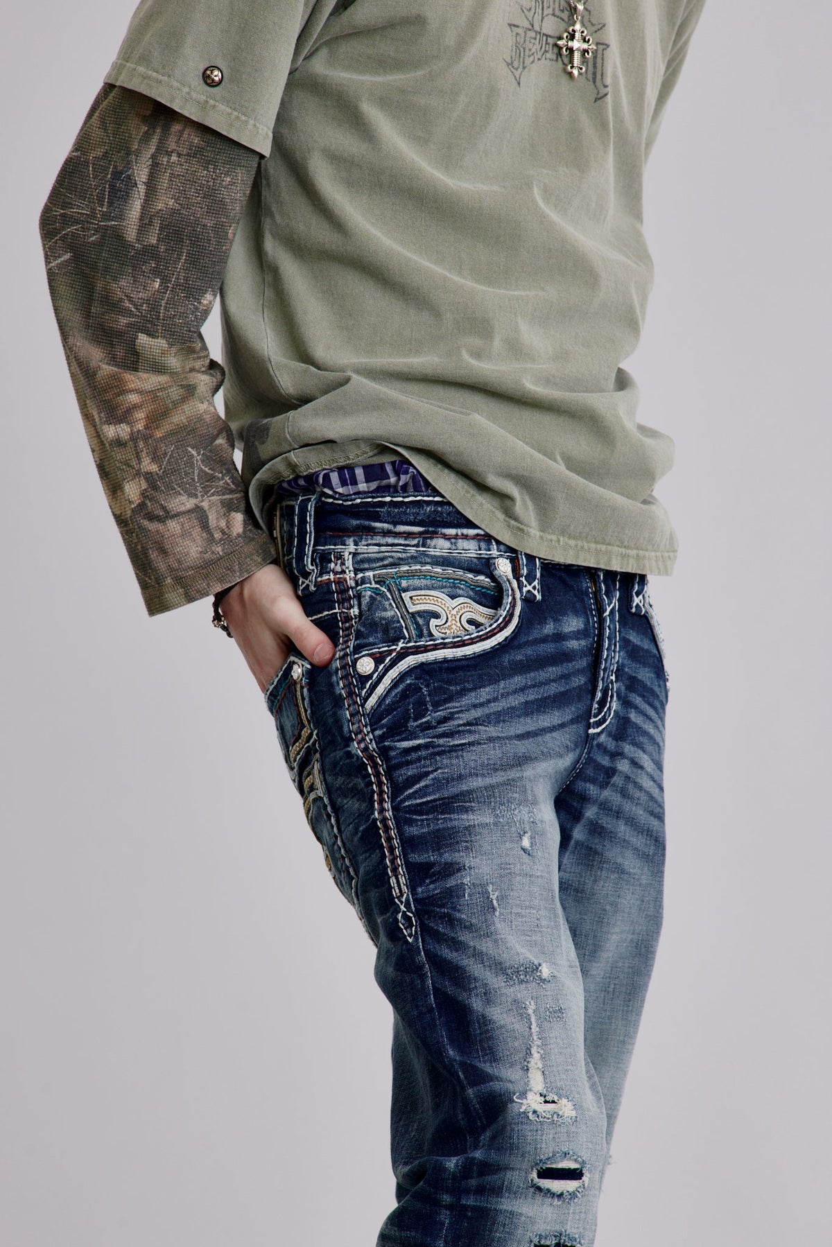 Rock Revival Brexton Straight Jeans – Dark Wash