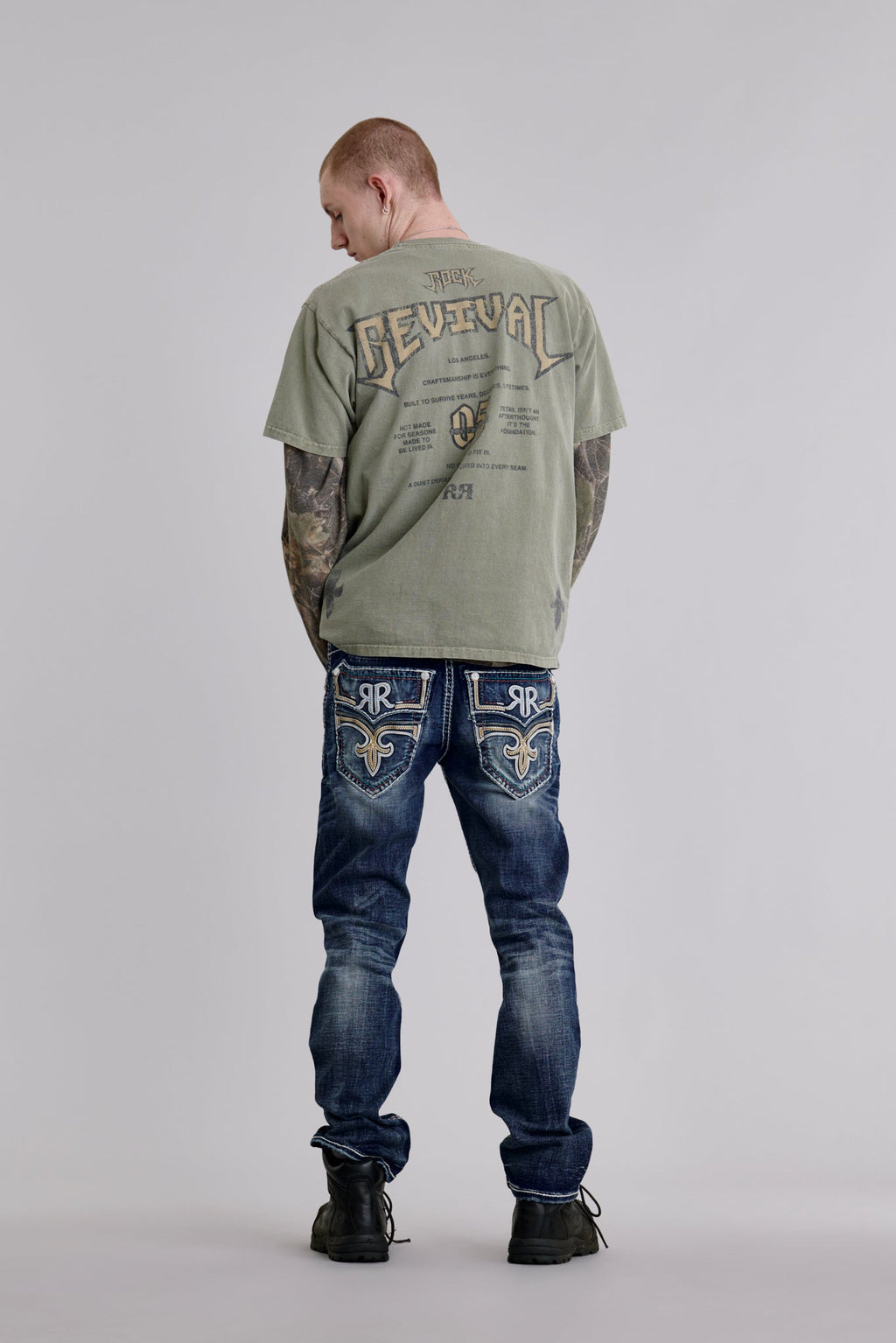 Rock Revival Brexton Straight Jeans – Dark Wash