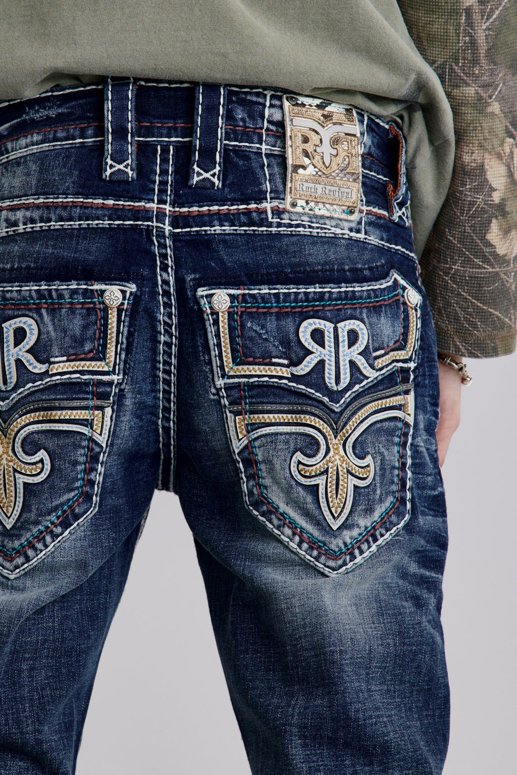 Rock Revival Brexton Straight Jeans – Dark Wash